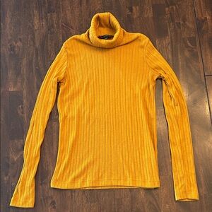 J. Crew Golden Mustard Yellow Turtleneck Sweater
